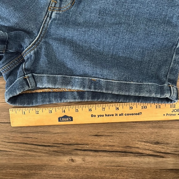 PacSun Blue Jean Shorts High-Waisted Cuffed - Picture 8 of 8